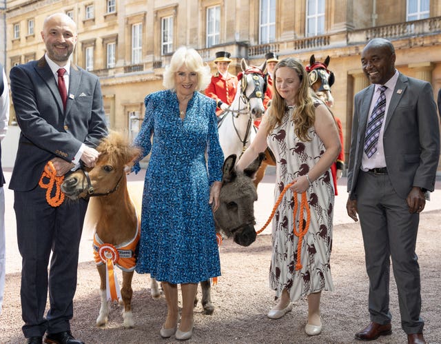 Camilla hosting a reception at Buckingham Palace for the Brooke charity in May 