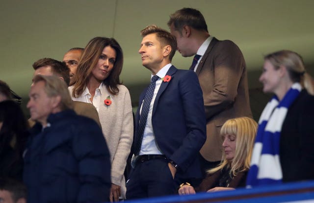 Crystal Palace Chairman Steve Parish and TV presenter Susanna Reid 