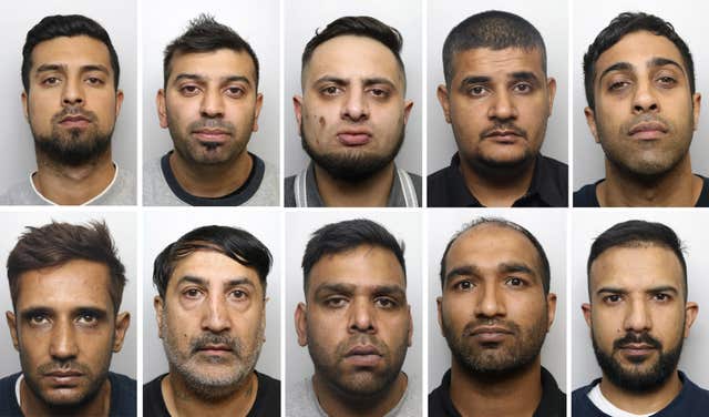 Ten of the men convicted 