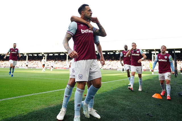 Danny Ings celebrating his goal