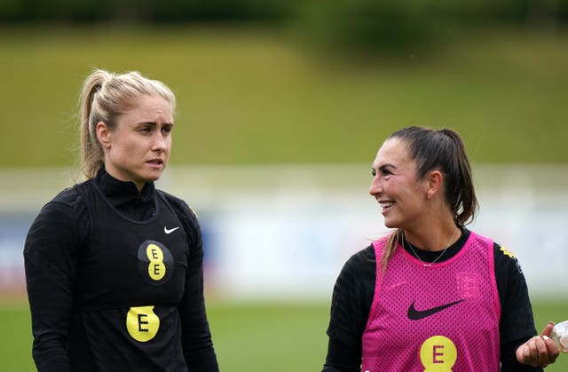 Steph Houghton (left) and Katie Zelem (right) are among those hoping for a call-up 