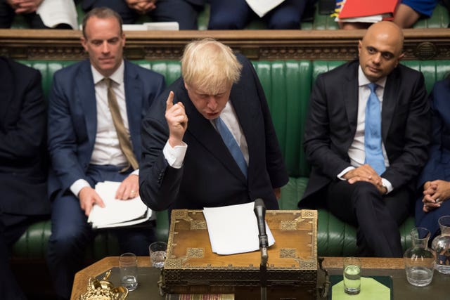 Boris Johnson at the despatch box