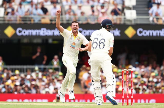 Josh Hazlewood, left, will miss out at Adelaide (Jason O’Brien/PA)