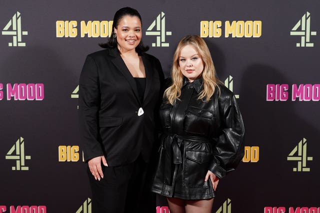 Lydia West (left) and Nicola Coughlan on the red carpet at the Big Mood screening