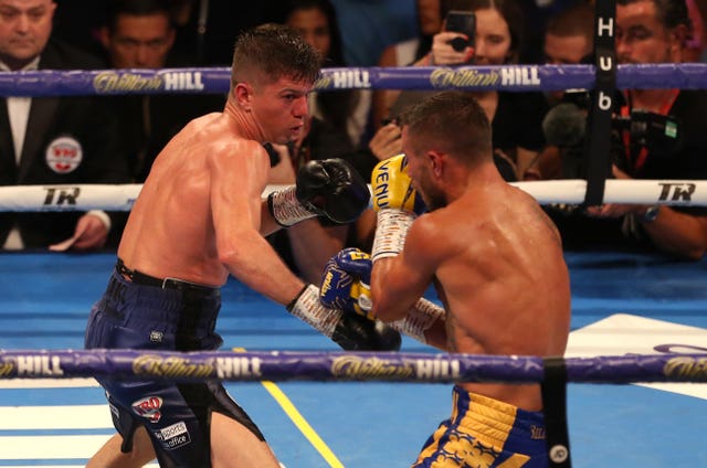 Campbell lost out to Vasiliy Lomachenko (right) for the world lightweight title