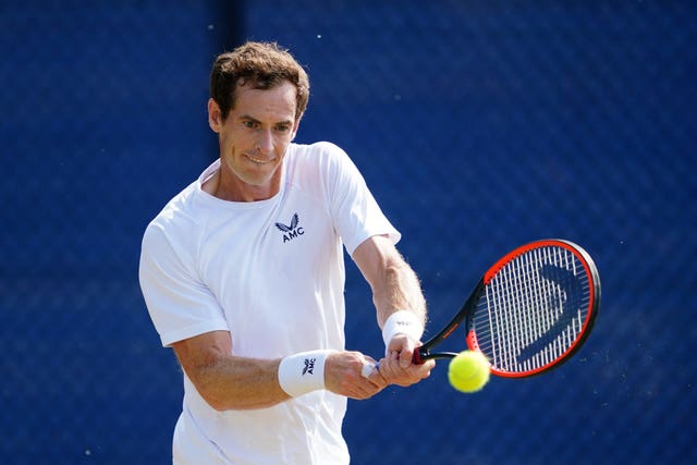 Andy Murray practised in Nottingham on Monday