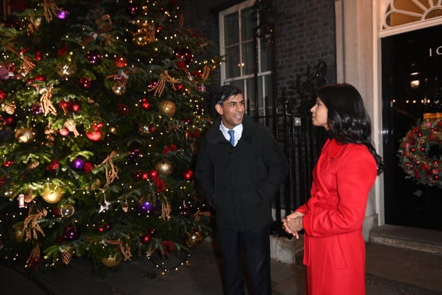 Downing Street Christmas Tree lights