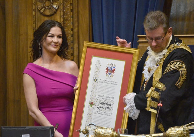 Catherine Zeta-Jones receives Freedom of the City of Swansea