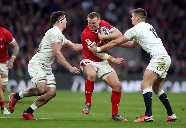 Curry, left, operated at number eight in England's previous Six Nations matches 