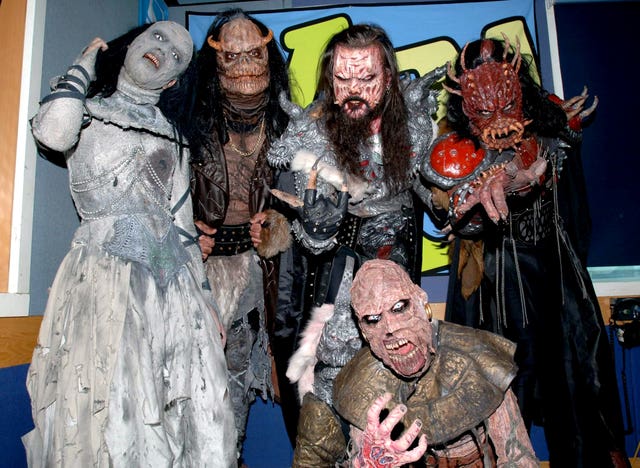 Finnish band Lordi pay a visit to Xfm to thank Lauren Laverne and her breakfast show listeners for campaigning for them to win the Eurovision Song Contest