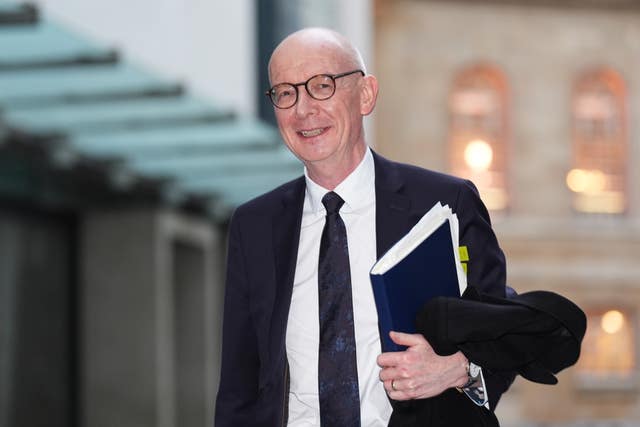 Pat McFadden arrives at Broadcasting House in London