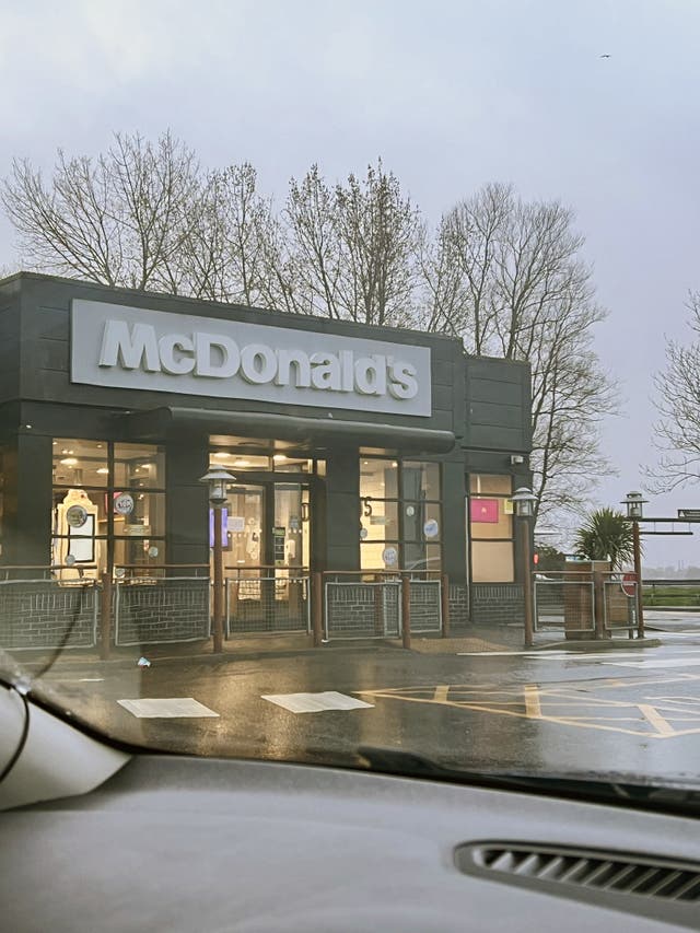 A McDonald’s restaurant in the Wessex Gate Retail Park in Poole, Dorset