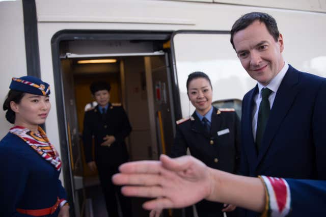 Then chancellor George Osborne during a visit to China (Stefan Rousseau/PA)