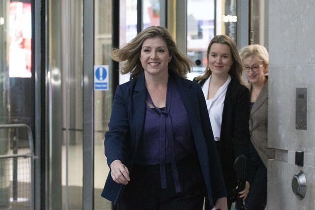 Penny Mordaunt leaves BBC Broadcasting House
