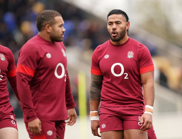 Ollie Lawrence (left) is the player to fill Manu Tuilagi's boots for England 