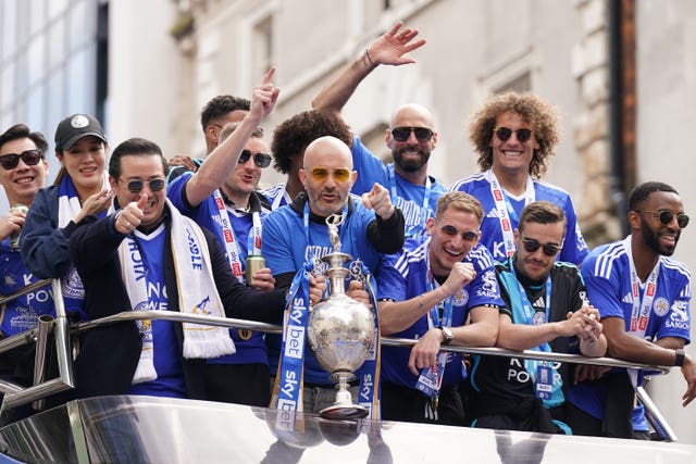 Leicester's Championship title parade in May 2024City Champions Parade