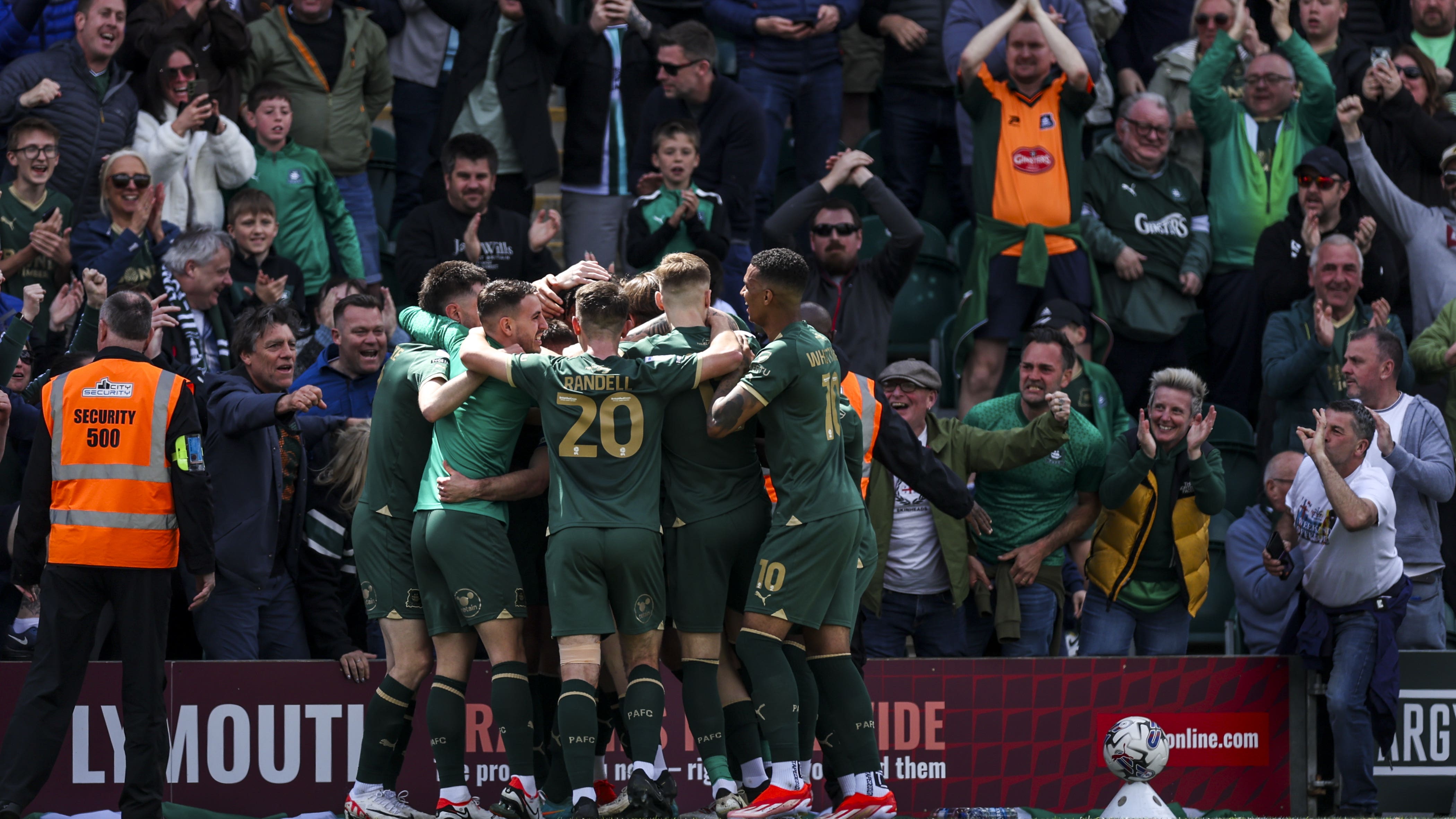 Joe Edwards was the matchwinner for Argyle (Steven Paston/PA)