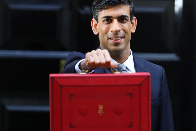 Chancellor Rishi Sunak outside 11 Downing Street