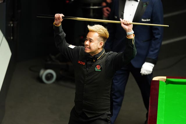 Noppon Saengkham celebrates at the Crucible