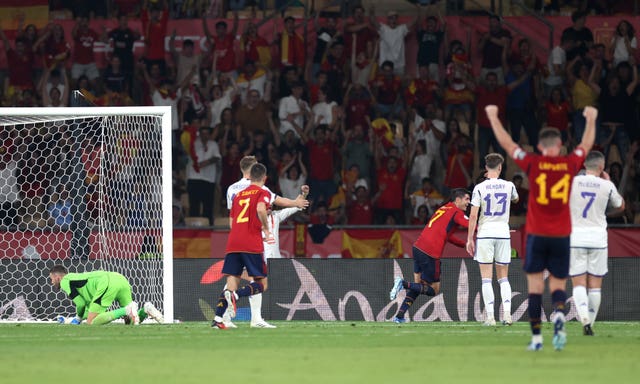 Alvaro Morata (7) put Spain ahead