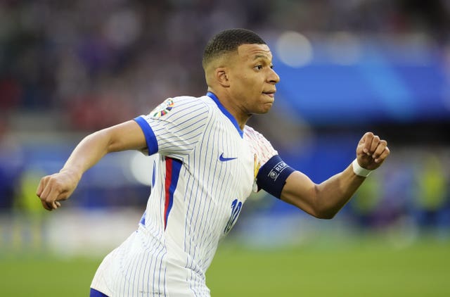 France’s Kylian Mbappe in action at Euro 2024