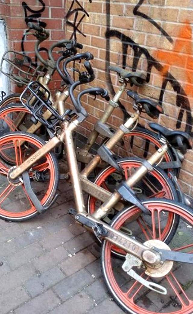 Manchester was the first city in Europe to have Mobike bicycles (Canal and River Trust/PA)