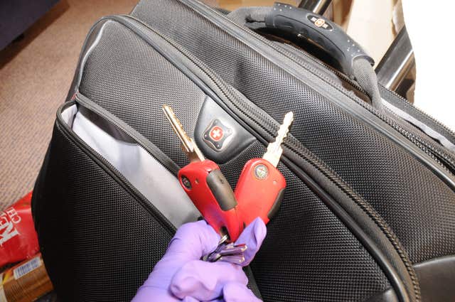 A set of including a key to a locked padlock for a chest freezer at Coombe Lane West (Met Police/PA)