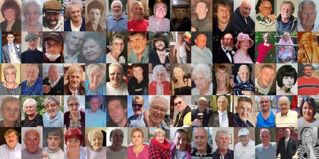 Composite of photos of the victims