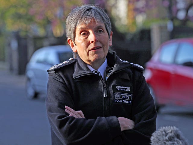 Metropolitan Police Commissioner Dame Cressida Dick (Yui Mok/PA)