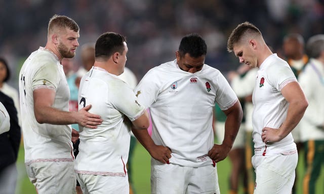 Mako Vunipola (second right) was part of the England team that lost to South Africa in the 2019 World Cup final