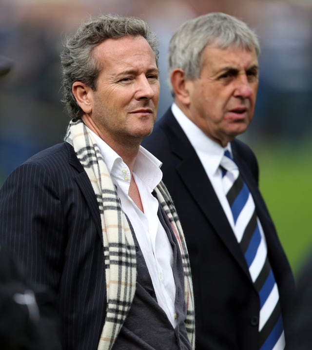 Bath owner Bruce Craig, left,  stands with Sir Ian McGeechan