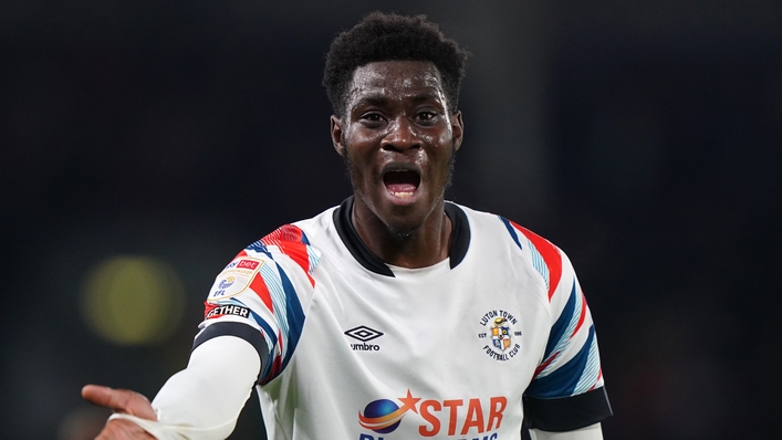 Luton Town’s Elijah Adebayo (Tim Goode/PA)