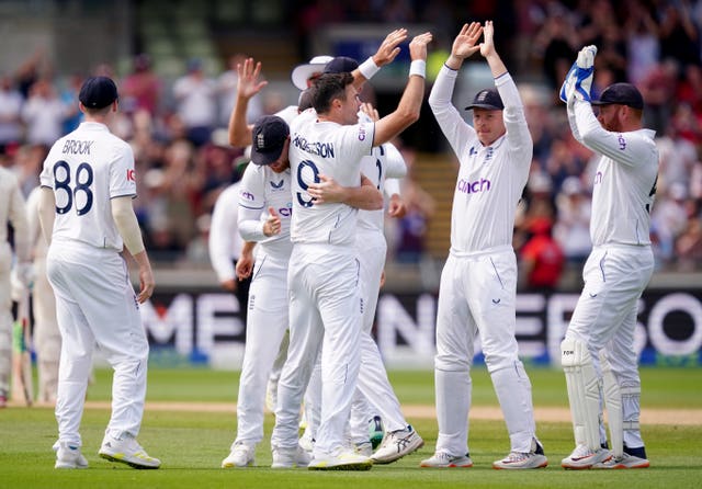 England claimed a seven-run first-innings lead (David Davies/PA)