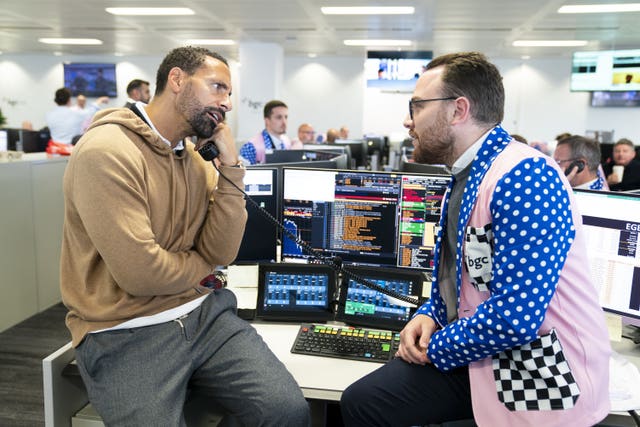 Rio Ferdinand during the BGC annual charity day at Canary Wharf in London 