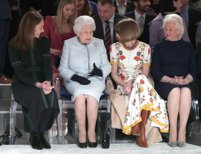 Royal visit to London Fashion Week