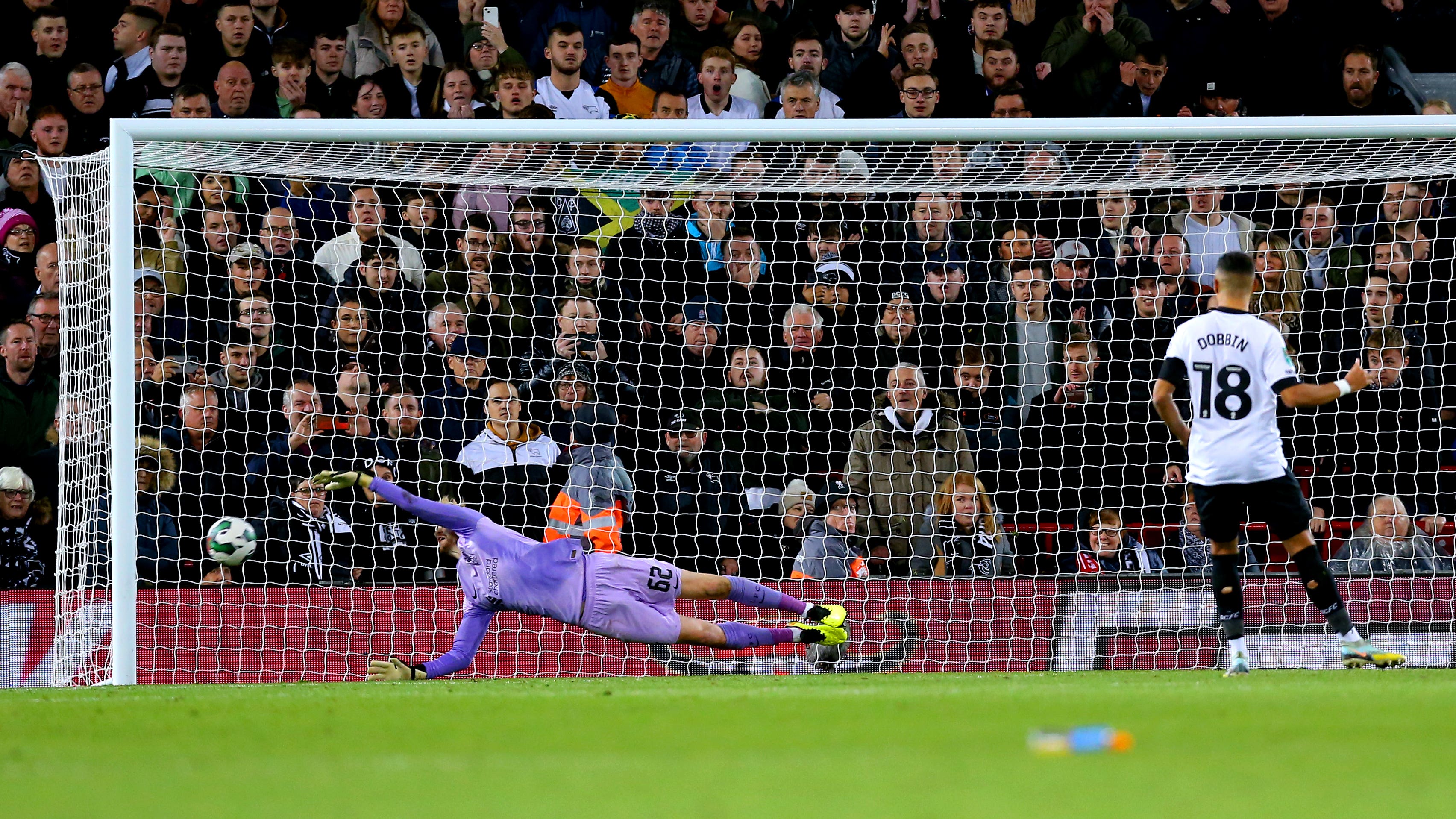 Caoimhin Kelleher proved the hero for Liverpool (Nigel French/PA)