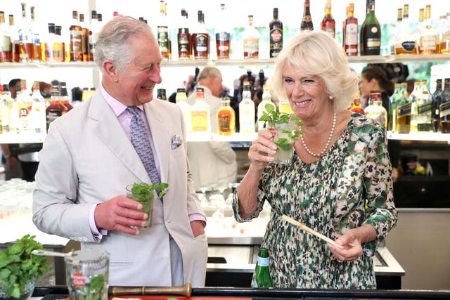 The Prince of Wales and Duchess of Cornwall enjoy a mojito in Havana, Cuba