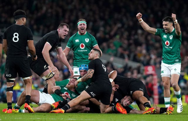 Ireland defeated New Zealand in November