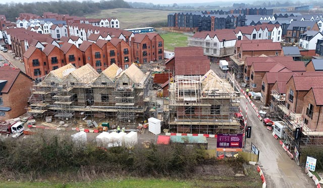 Homes under construction