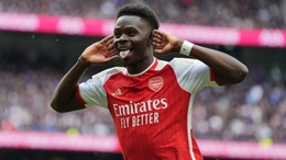 Bukayo Saka celebrates scoring Arsenal’s second goal (Zac Goodwin/PA)