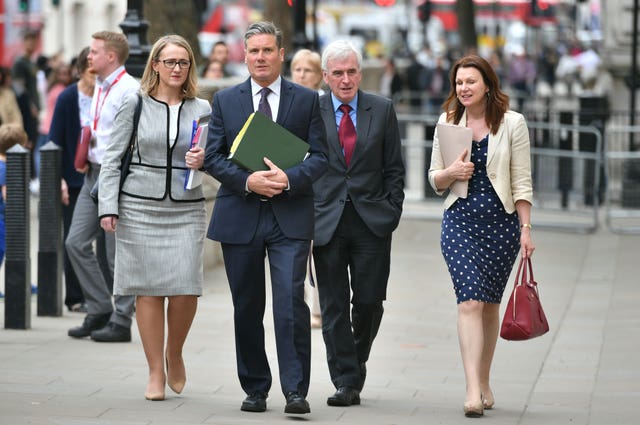 Rebecca Long-Bailey, Sir Keir Starmer, John McDonnell and Sue Hayman