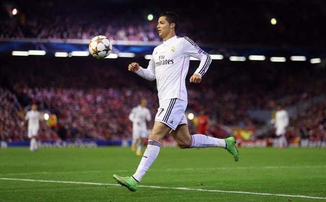 Cristiano Ronaldo scored one of Real Madrid's three goals at Anfield