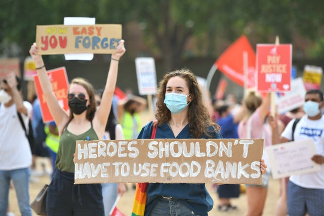 NHS national pay protest