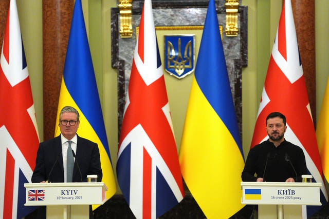 Prime Minister Sir Keir Starmer with Ukrainian President Volodymyr Zelensky