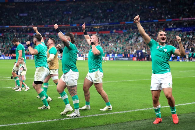 Ireland celebrated a statement win over reigning world champions South Africa