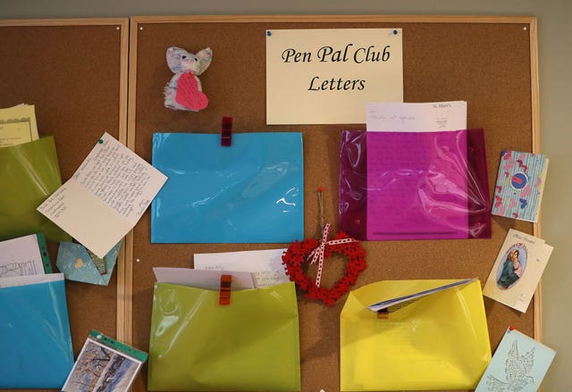 The Pen Pal club notice board