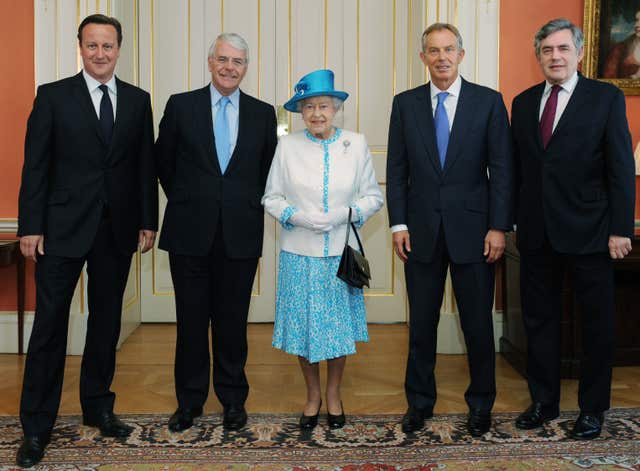 The Queen and former PMs