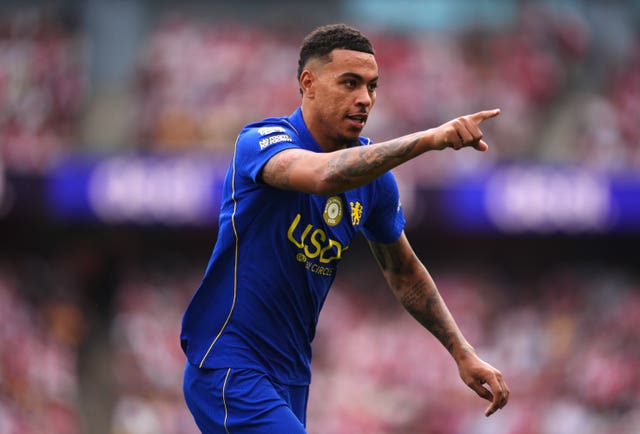 Chelsea’s Morgan Rogers celebrates scoring against Arsenal at the Emirates Stadium