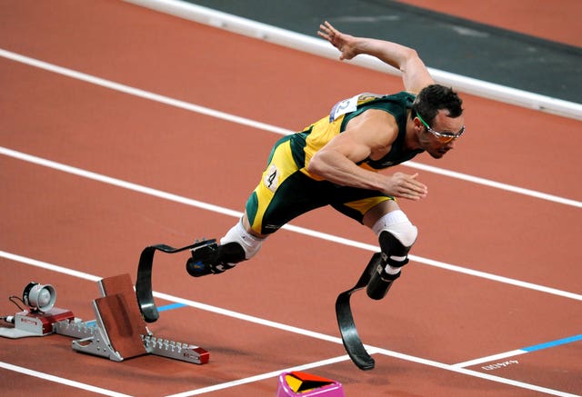 Oscar Pistorius in the Men’s 400m T44 final at London 2012  