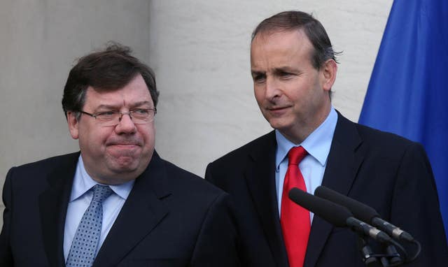 Micheal Martin with Brian Cowen 